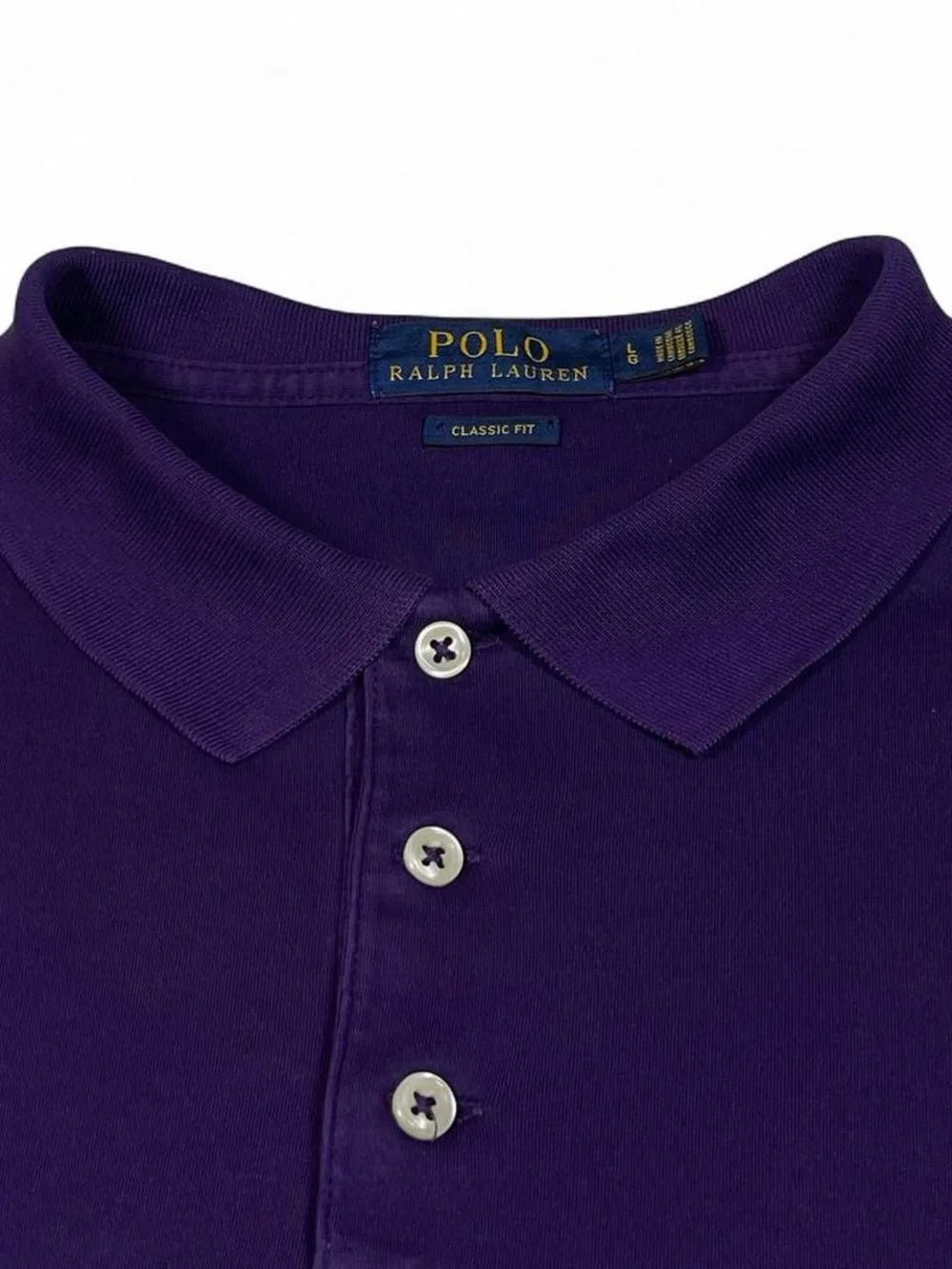 Polo Ralph Lauren Flesh PONY Classic Soft Touch Purple Polo Shirt Mens Sz L Golf